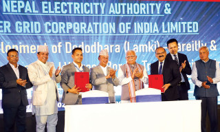 नेपाल र भारतबीच विद्युत् प्रसारण लाइन निर्माण कम्पनी स्थापना गर्ने सम्झौता